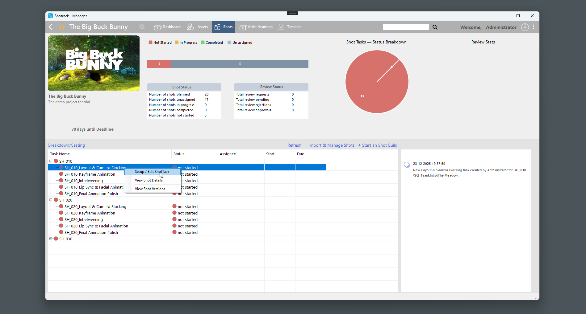 Shotrack Handles Multiple Projects